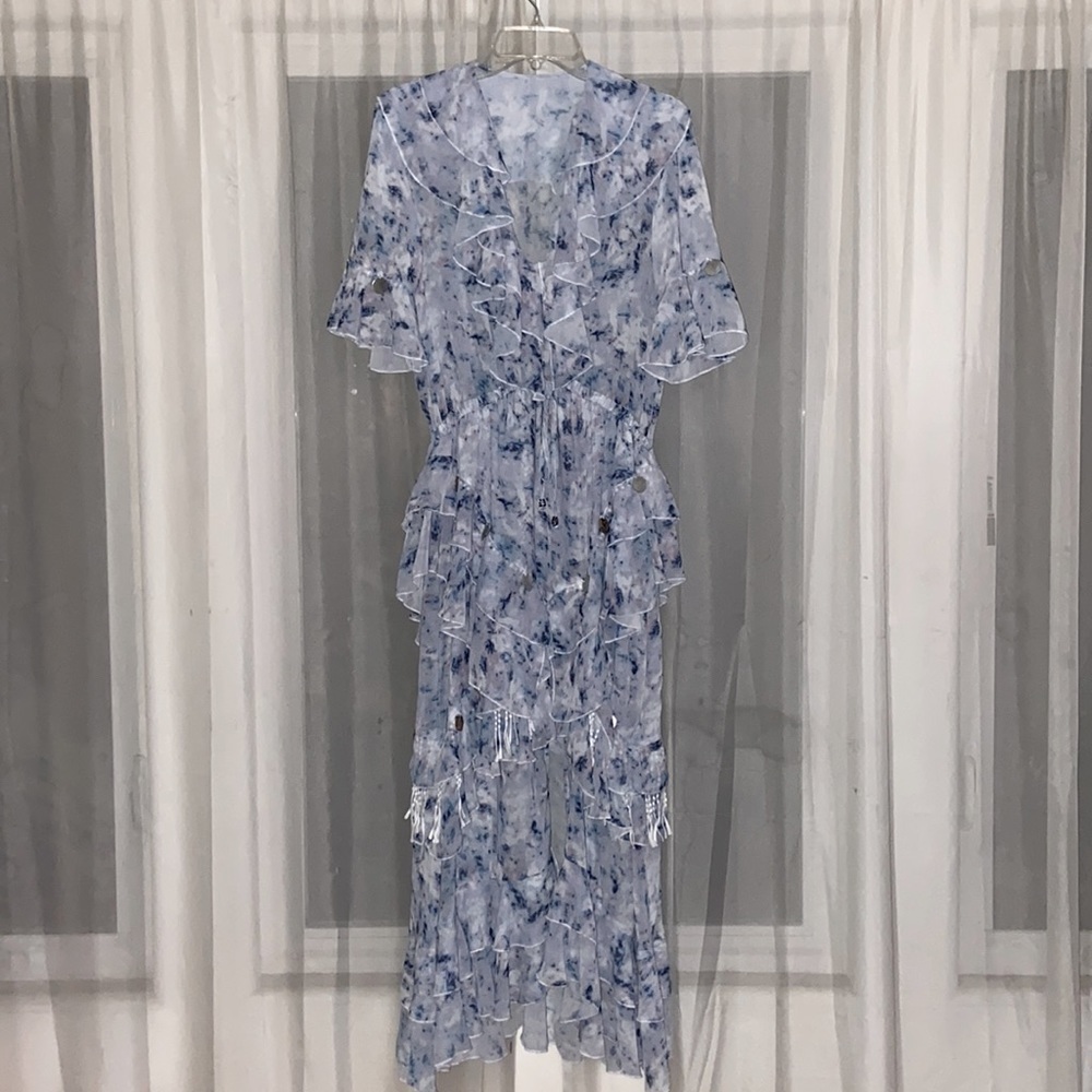 1/1 Custom Made Floral Long Dress 👗 size S​​​​​